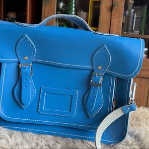 Zatchels Blue Leather Satchel